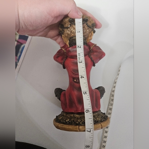 Bell Hop Monkey Pillar Candle Holder 7" Tall! - Picture 3 of 3